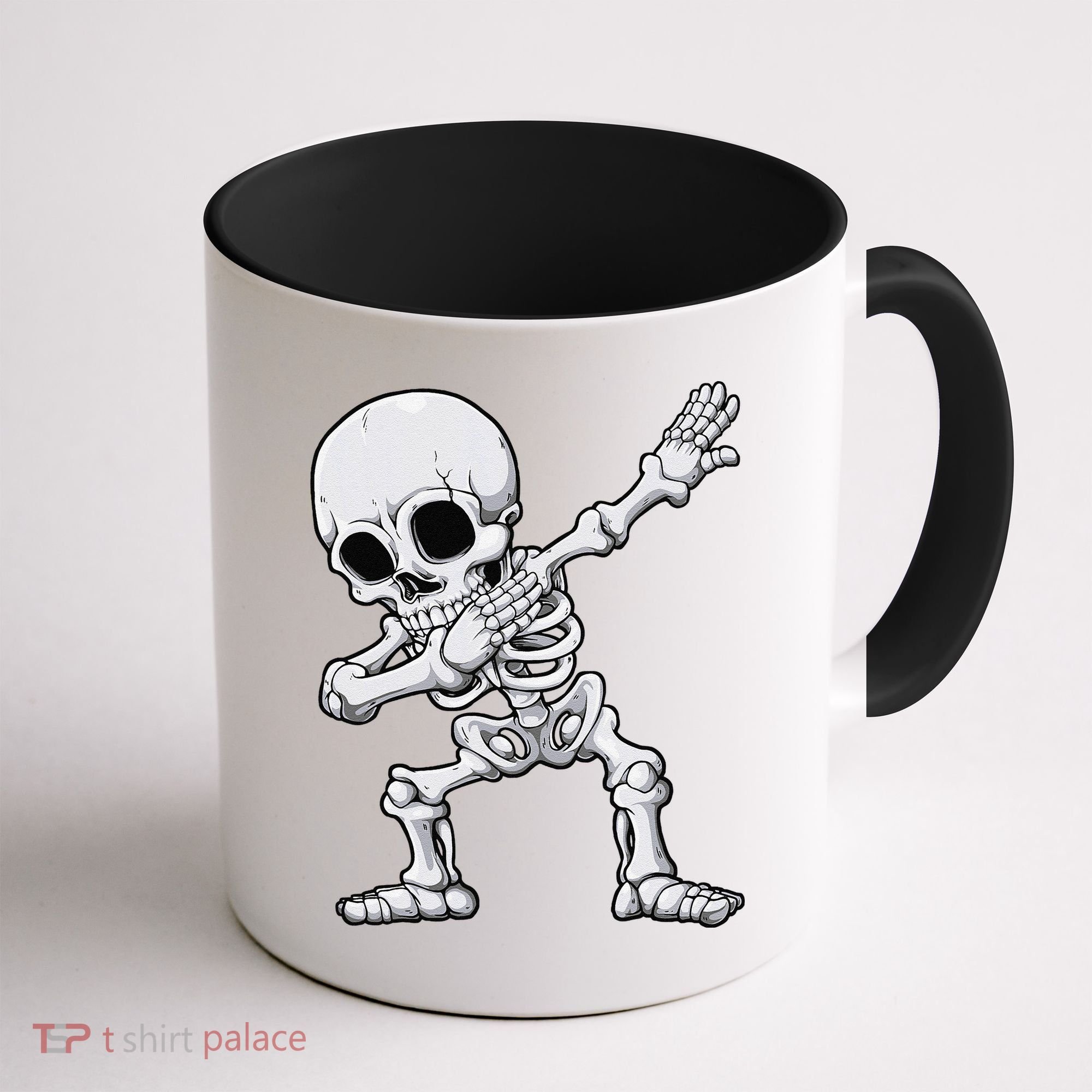 Halloween Dabbing Skeleton Skull Rib Cage Dab Dance Coffee Mug