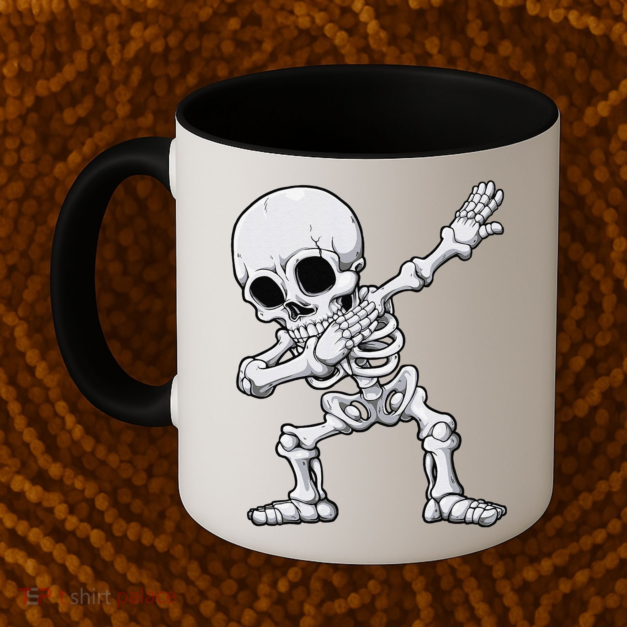 Halloween Dabbing Skeleton Skull Rib Cage Dab Dance Coffee Mug