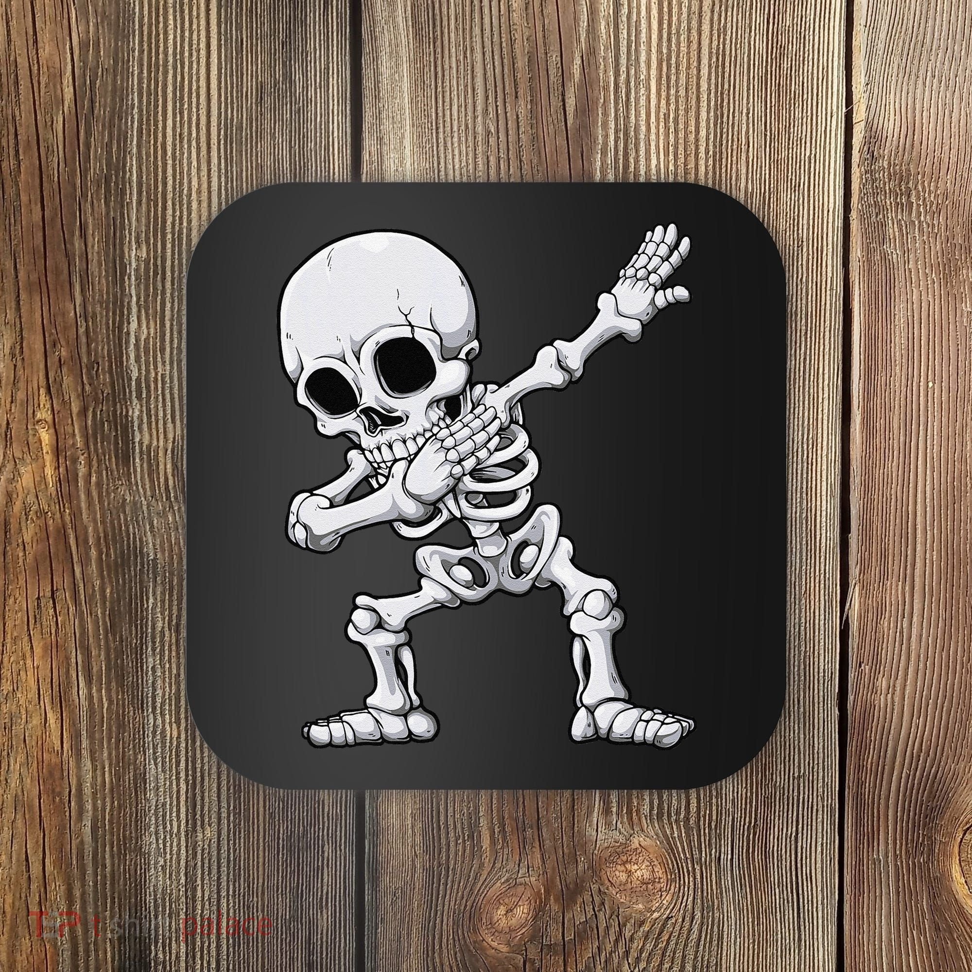 Halloween Dabbing Skeleton Skull Rib Cage Dab Dance Coaster