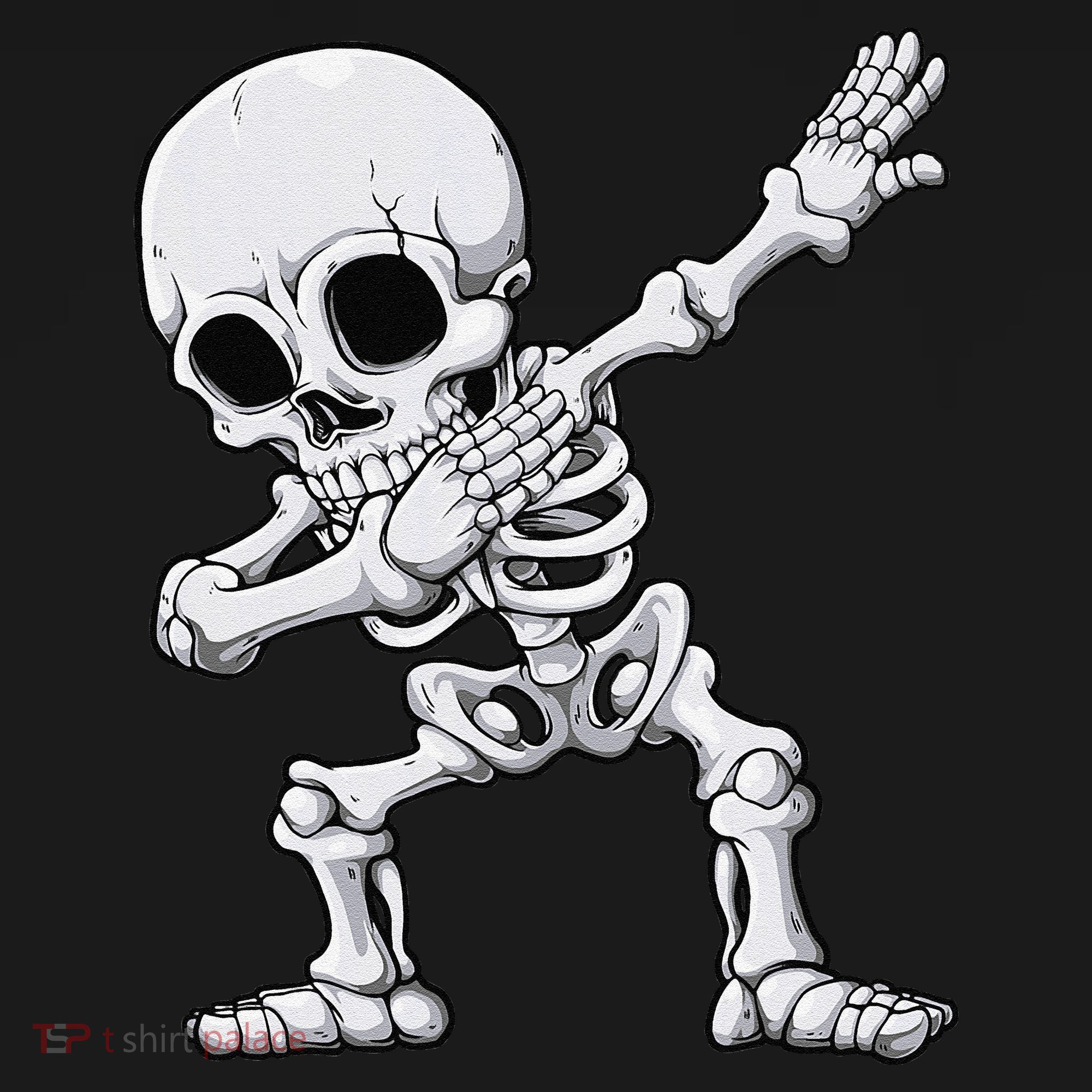 Halloween Dabbing Skeleton Skull Rib Cage Dab Dance Pajama Set