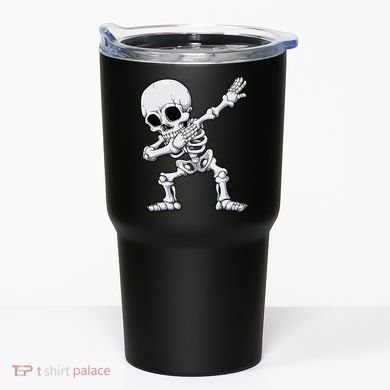 Halloween Dabbing Skeleton Skull Rib Cage Dab Dance Tumbler