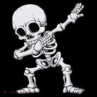 Halloween Dabbing Skeleton Skull Rib Cage Dab Dance Ornament thumb 1