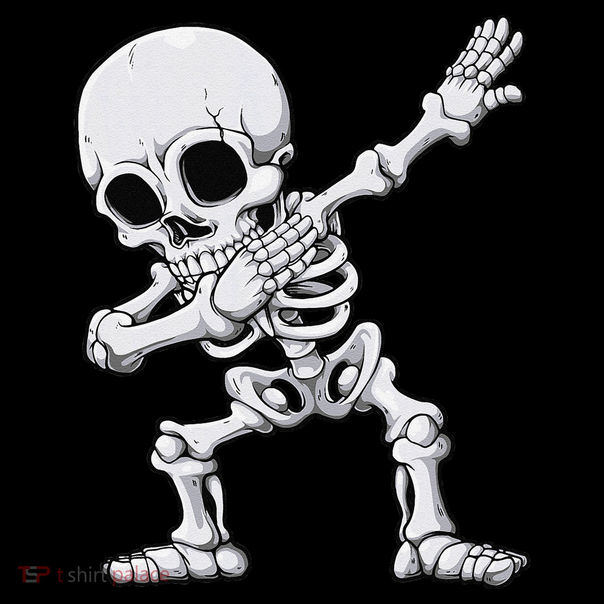Halloween Dabbing Skeleton Skull Rib Cage Dab Dance Baby Bodysuit