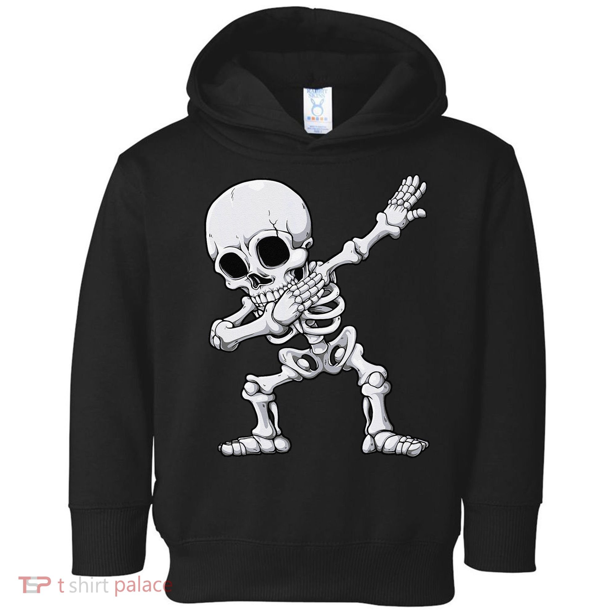 Halloween Dabbing Skeleton Skull Rib Cage Dab Dance Toddler Hoodie