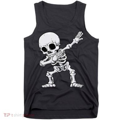 Halloween Dabbing Skeleton Skull Rib Cage Dab Dance Tank Top