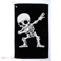 Halloween Dabbing Skeleton Skull Rib Cage Dab Dance Golf Towel thumb 0