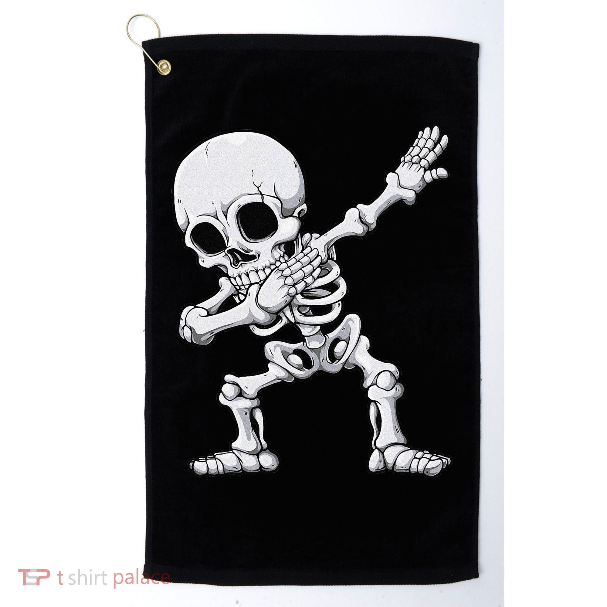 Halloween Dabbing Skeleton Skull Rib Cage Dab Dance Golf Towel