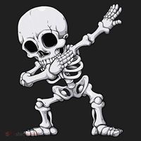 Halloween Dabbing Skeleton Skull Rib Cage Dab Dance Golf Towel thumb 3