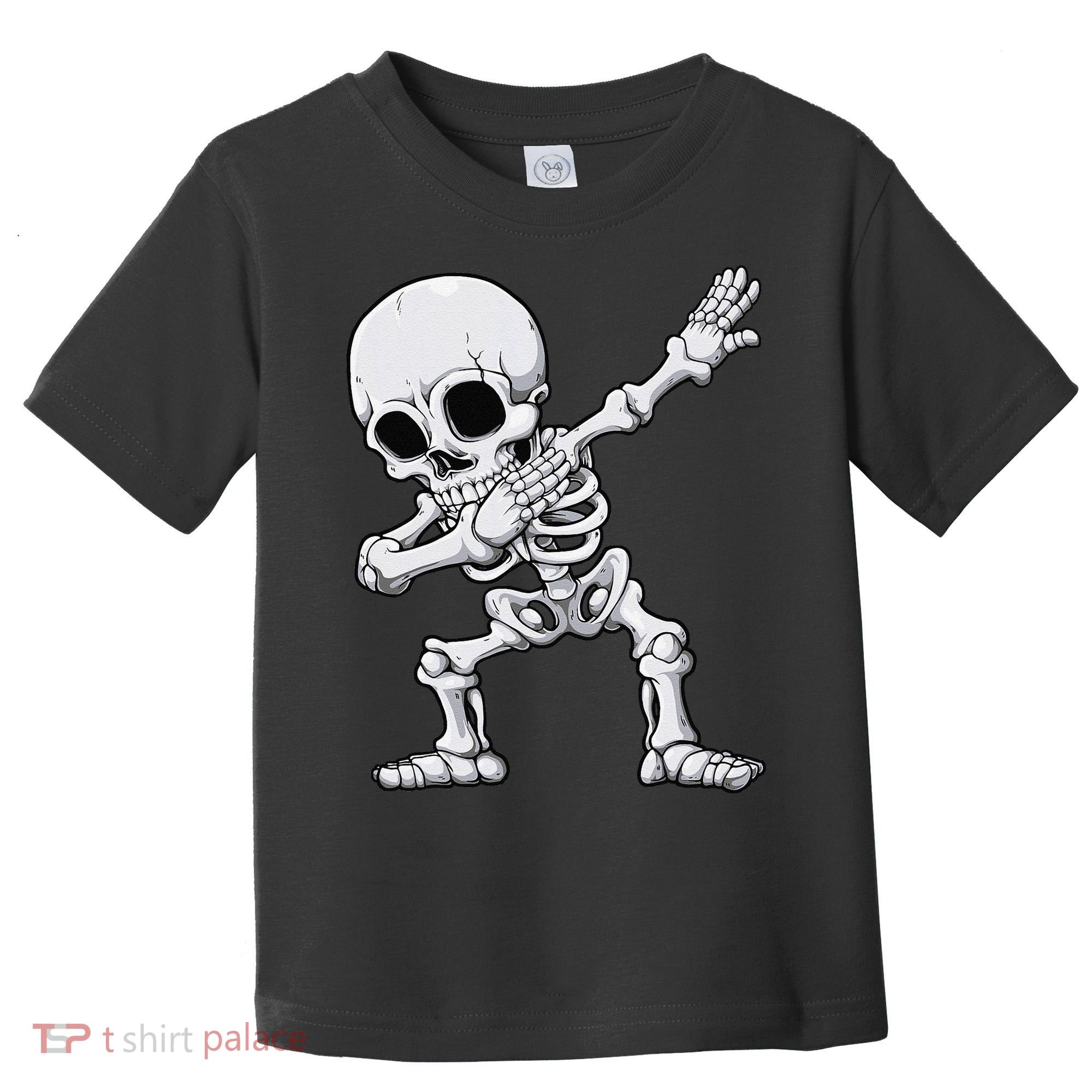 Halloween Dabbing Skeleton Skull Rib Cage Dab Dance Toddler T-Shirt