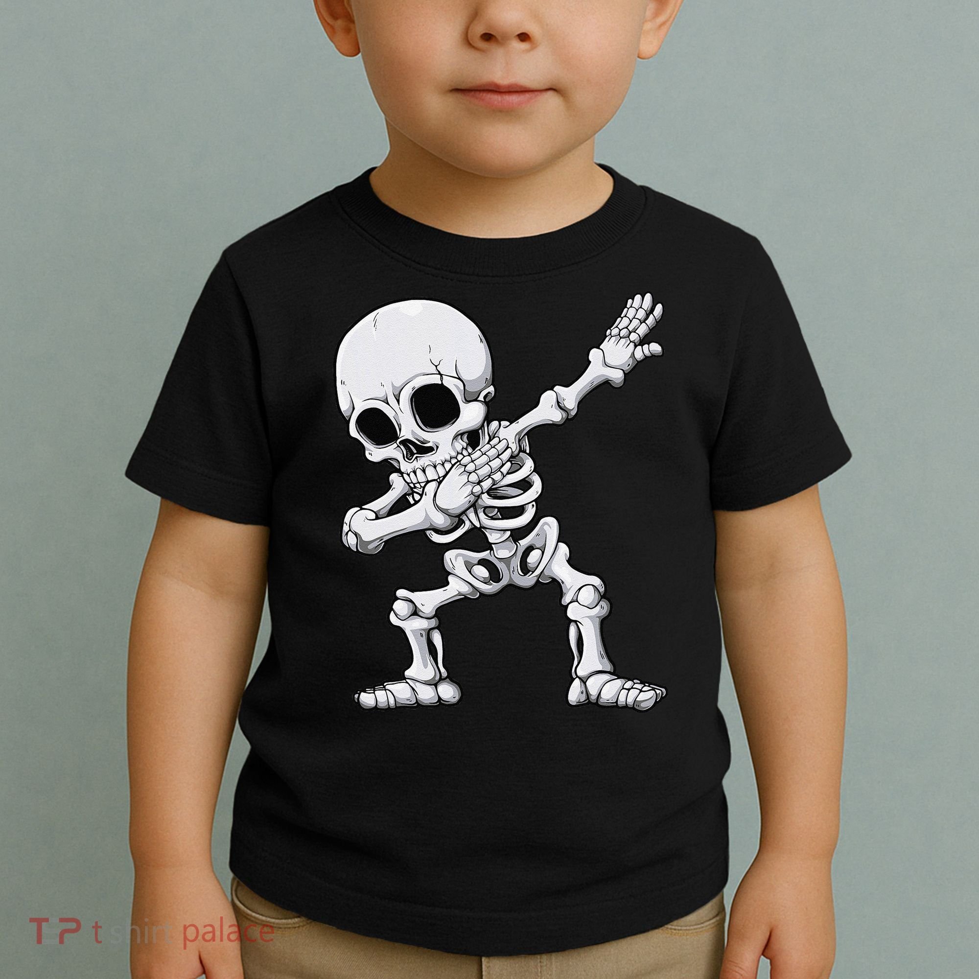Halloween Dabbing Skeleton Skull Rib Cage Dab Dance Toddler T-Shirt