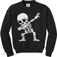Halloween Dabbing Skeleton Skull Rib Cage Dab Dance Kids Sweatshirt thumb 0