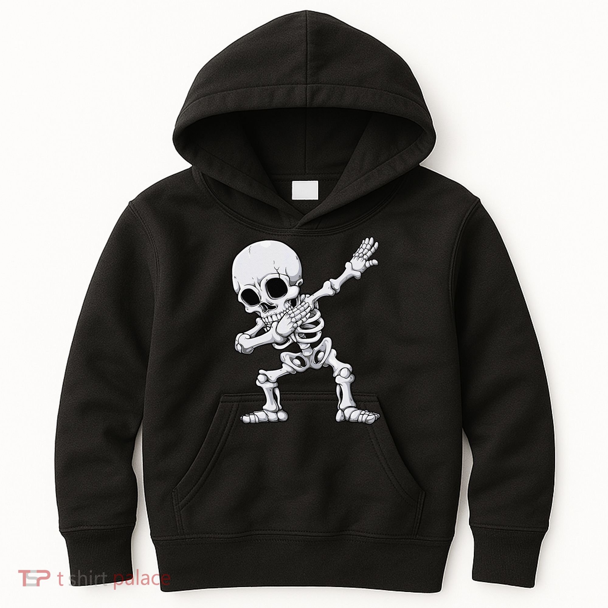 Halloween Dabbing Skeleton Skull Rib Cage Dab Dance Kids Hoodie