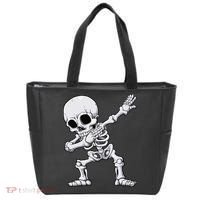 Halloween Dabbing Skeleton Skull Rib Cage Dab Dance Tote Bag thumb 0