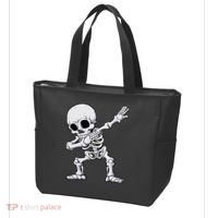 Halloween Dabbing Skeleton Skull Rib Cage Dab Dance Tote Bag thumb 3