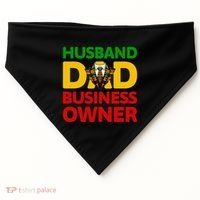 Husband Dad Small Business Owner African American Ceo USA-Made Doggie Bandana thumb 0
