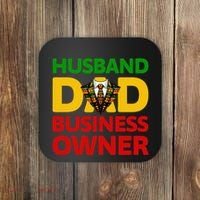 Husband Dad Small Business Owner African American Ceo Coaster thumb 0