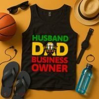 Husband Dad Small Business Owner African American Ceo Tank Top thumb 4