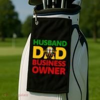 Husband Dad Small Business Owner African American Ceo Golf Towel thumb 2