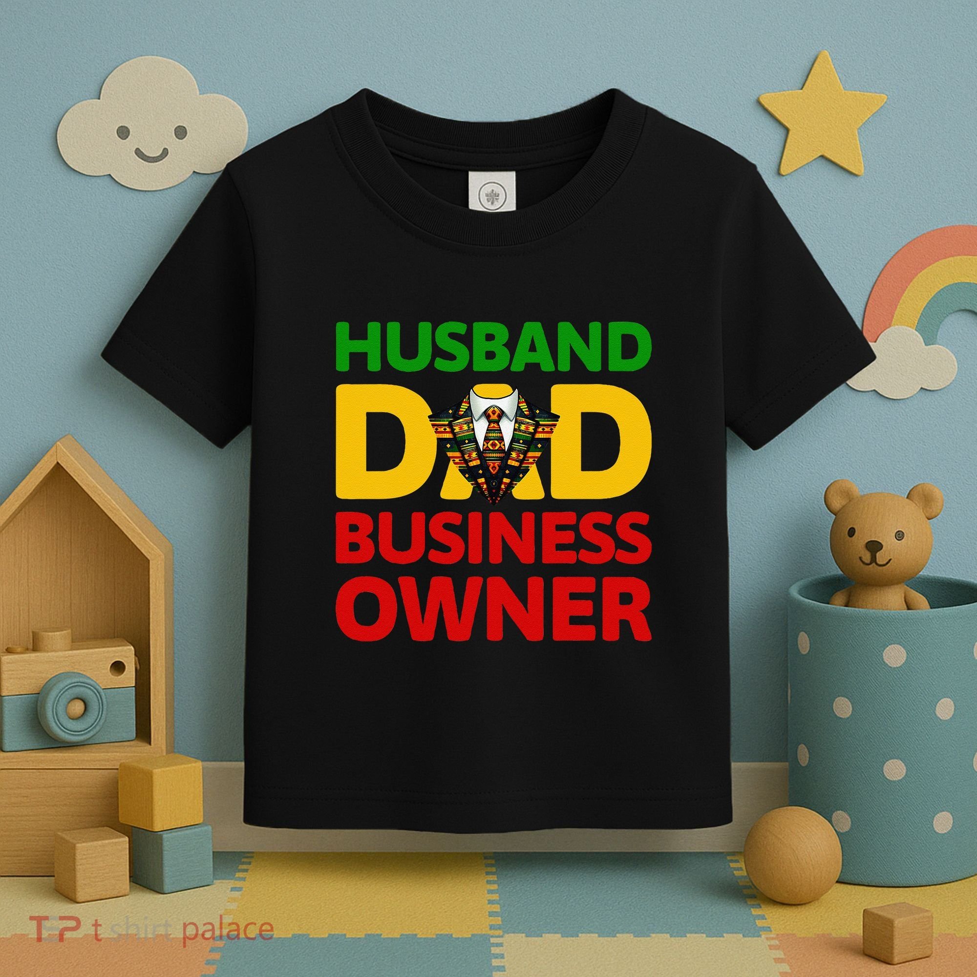 Husband Dad Small Business Owner African American Ceo Toddler T-Shirt