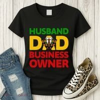 Husband Dad Small Business Owner African American Ceo Women's T-Shirt thumb 3