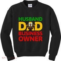 Husband Dad Small Business Owner African American Ceo Kids Sweatshirt thumb 0