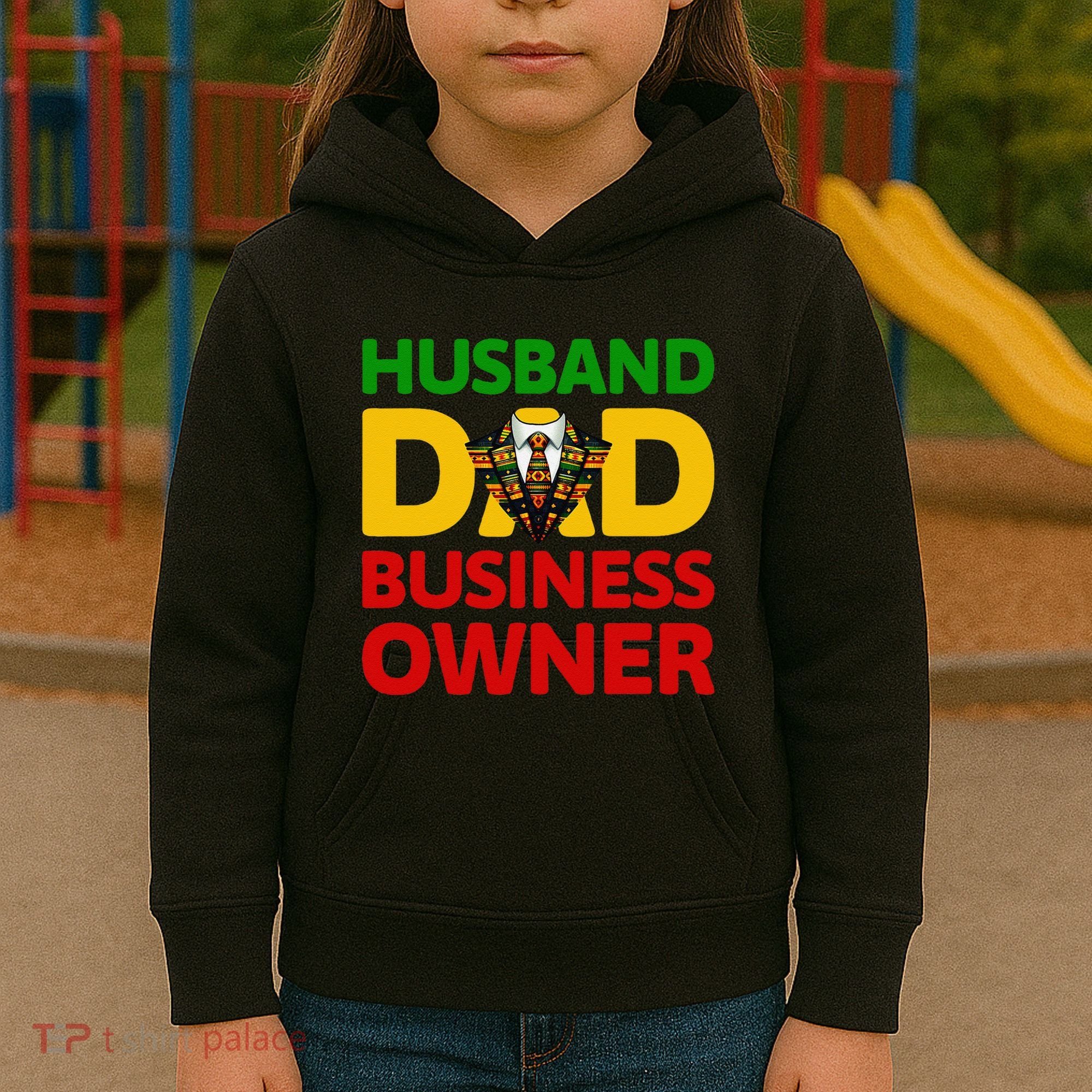 Husband Dad Small Business Owner African American Ceo Kids Hoodie