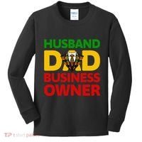 Husband Dad Small Business Owner African American Ceo Kids Long Sleeve Shirt thumb 0