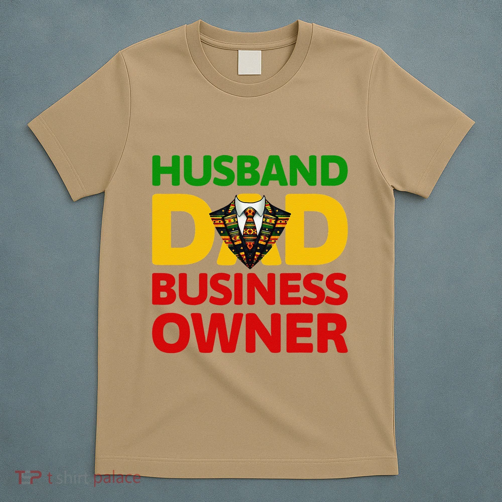 Husband Dad Small Business Owner African American Ceo T-Shirt