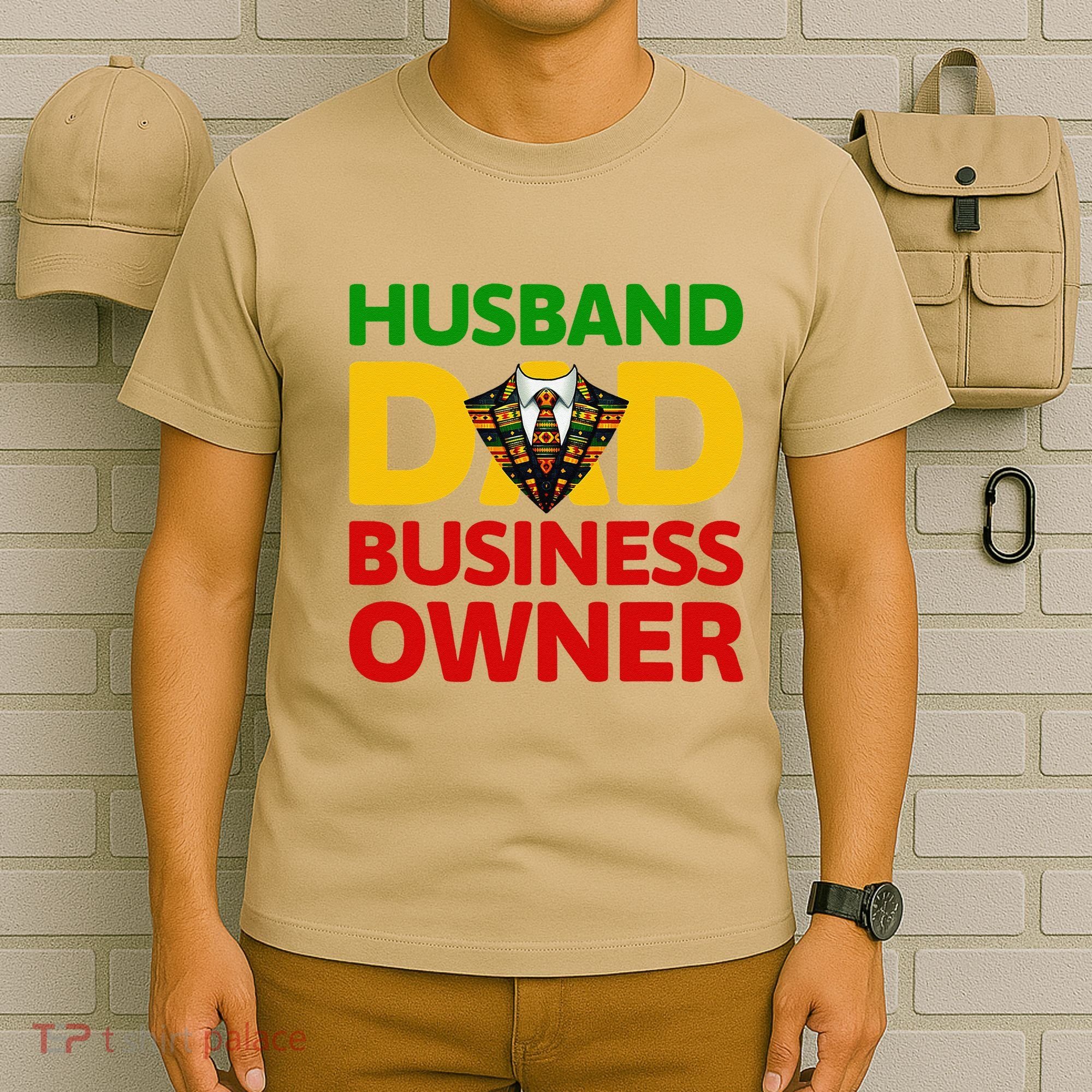 Husband Dad Small Business Owner African American Ceo T-Shirt