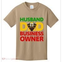 Husband Dad Small Business Owner African American Ceo Kids T-Shirt thumb 0