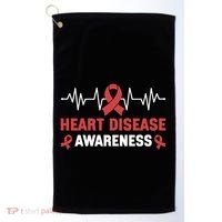 Heart Disease Support Heart Disease Awareness Cute Gift Golf Towel thumb 0