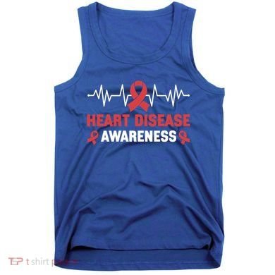 Heart Disease Support Heart Disease Awareness Cute Gift Tank Top