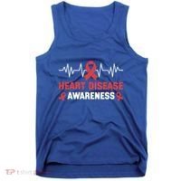 Heart Disease Support Heart Disease Awareness Cute Gift Tank Top thumb 0