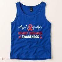 Heart Disease Support Heart Disease Awareness Cute Gift Tank Top thumb 2
