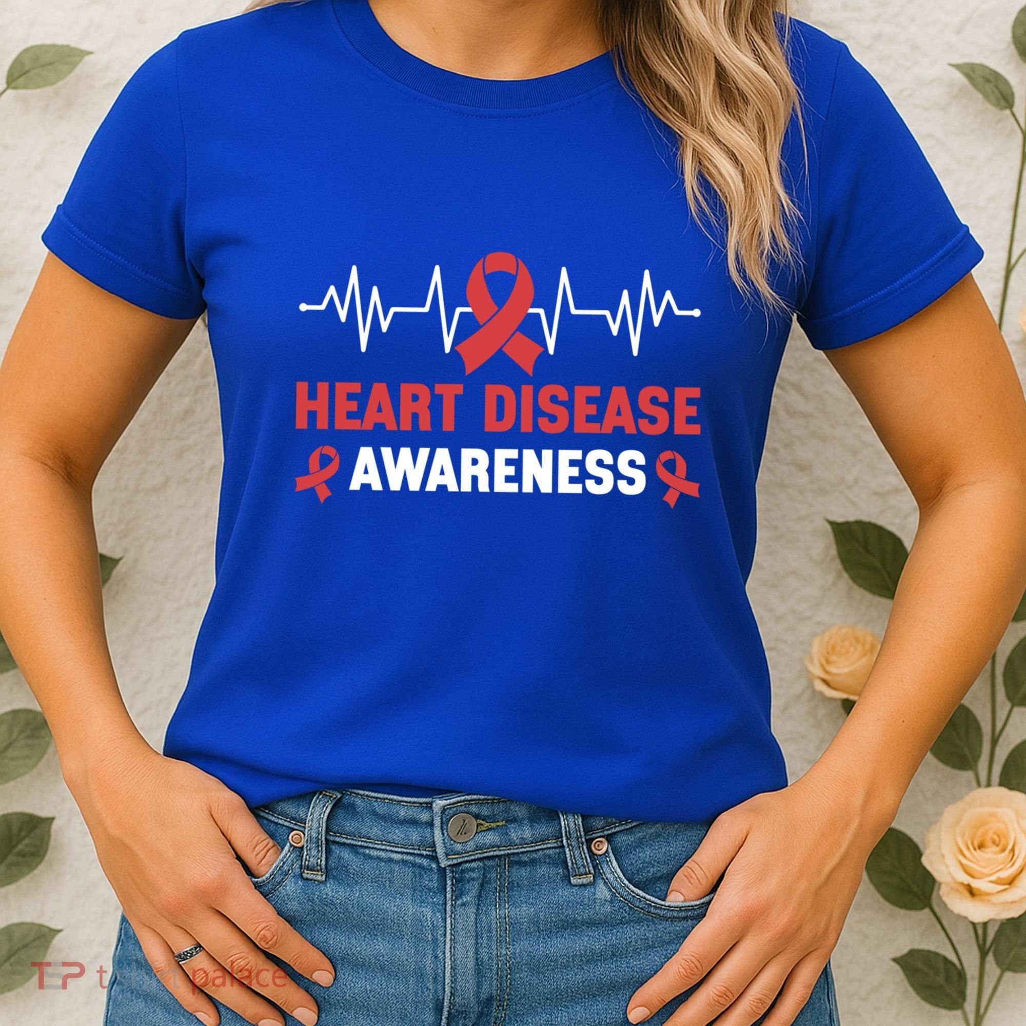 Heart Disease Support Heart Disease Awareness Cute Gift Women's T-Shirt