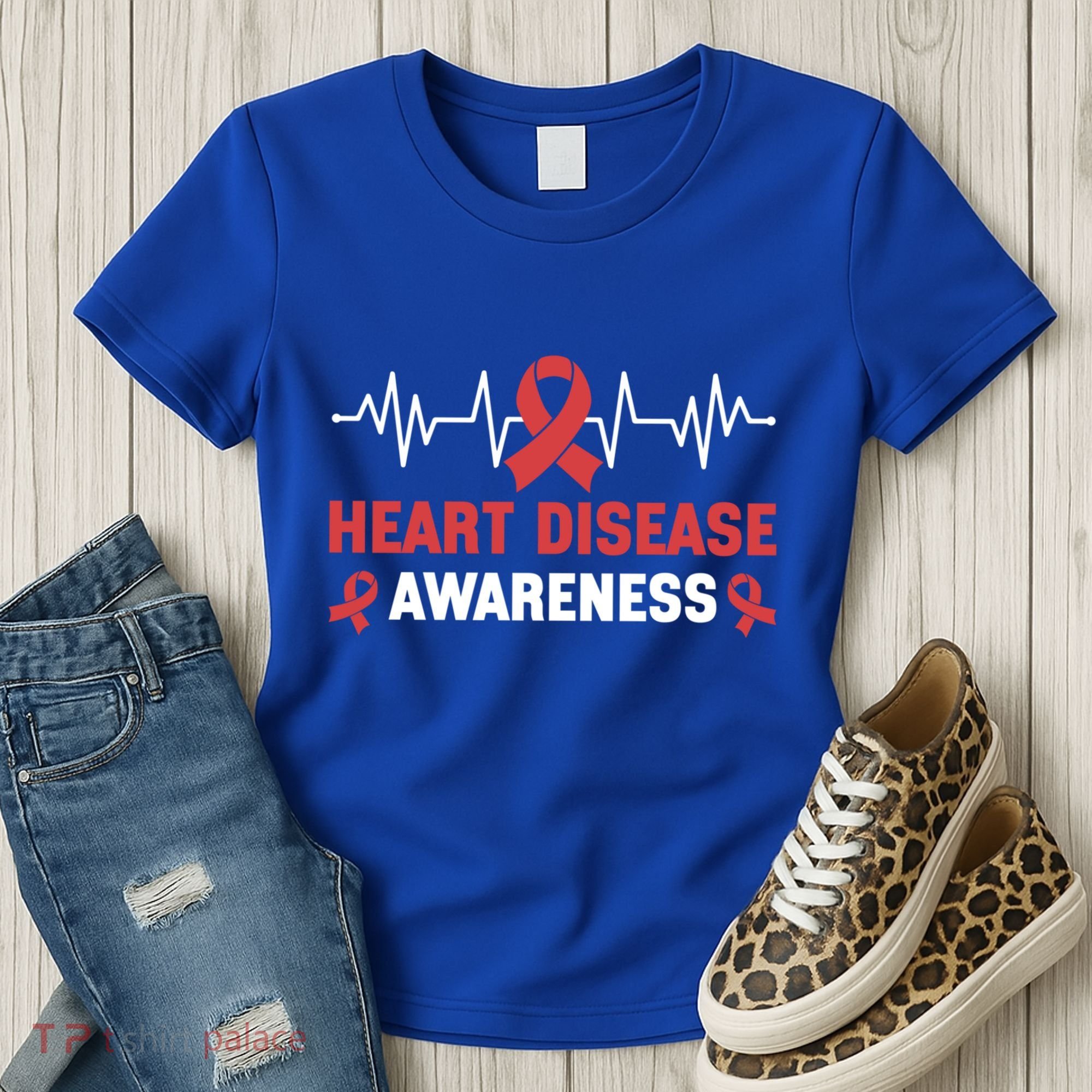 Heart Disease Support Heart Disease Awareness Cute Gift Women's T-Shirt