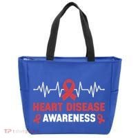 Heart Disease Support Heart Disease Awareness Cute Gift Tote Bag thumb 0