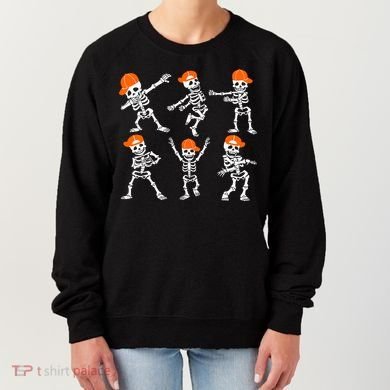 Halloween Dancing Skeleton Cap Funny Women's Sweatshirt