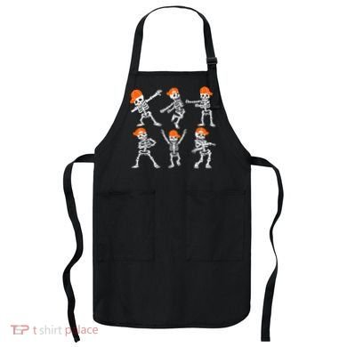Halloween Dancing Skeleton Cap Funny Apron