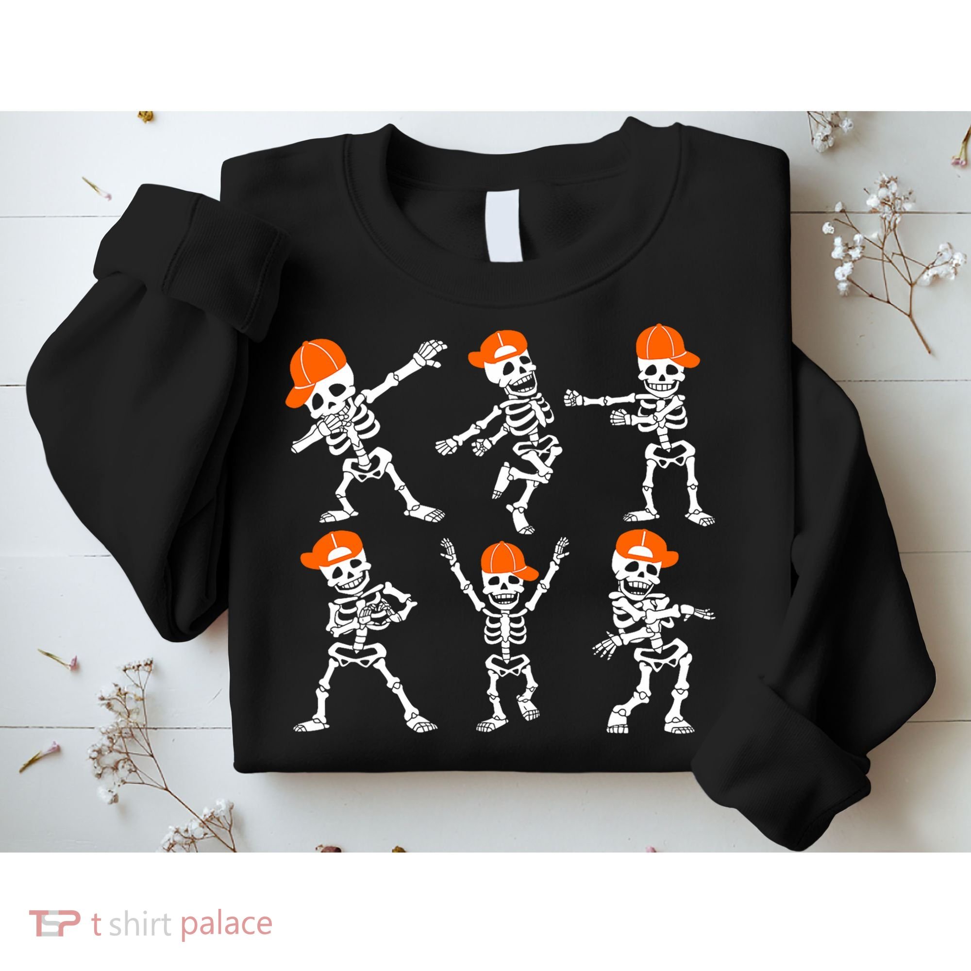 Halloween Dancing Skeleton Cap Funny Sweatshirt