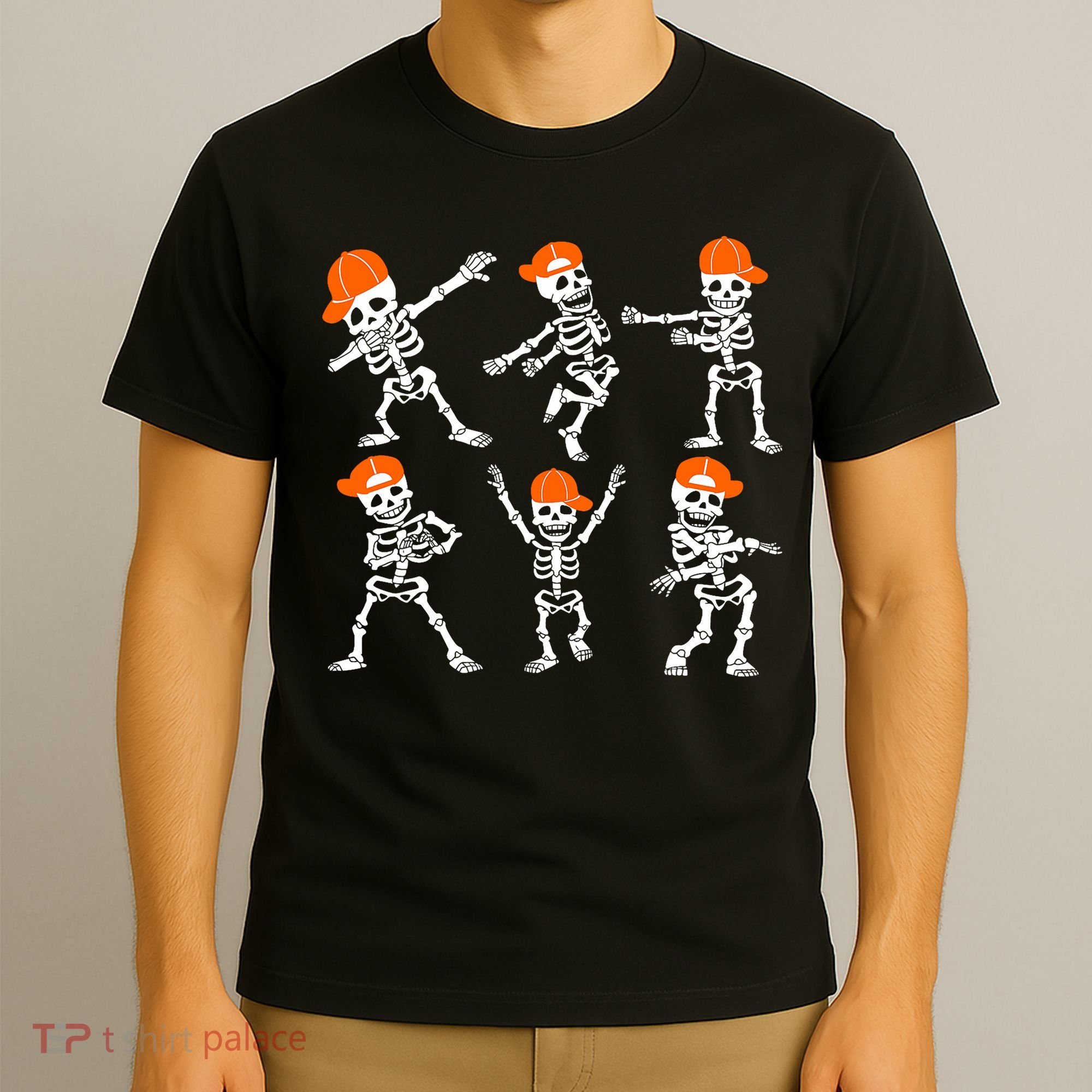 Halloween Dancing Skeleton Cap Funny T-Shirt