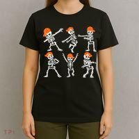 Halloween Dancing Skeleton Cap Funny T-Shirt thumb 4