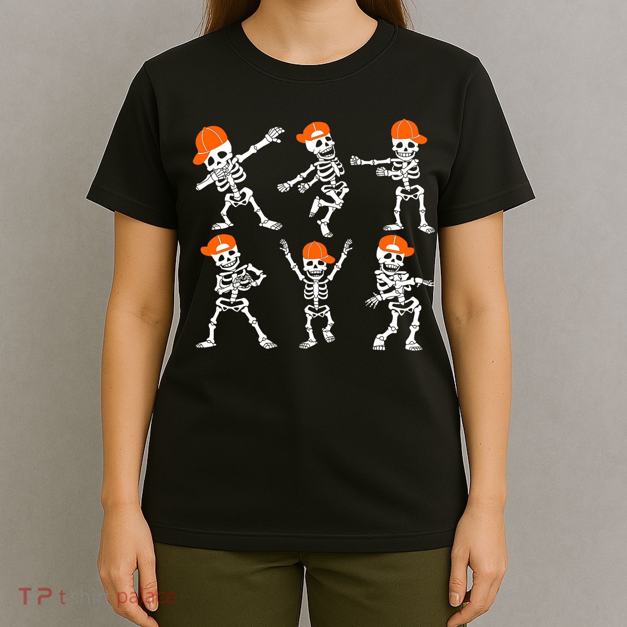 Halloween Dancing Skeleton Cap Funny T-Shirt