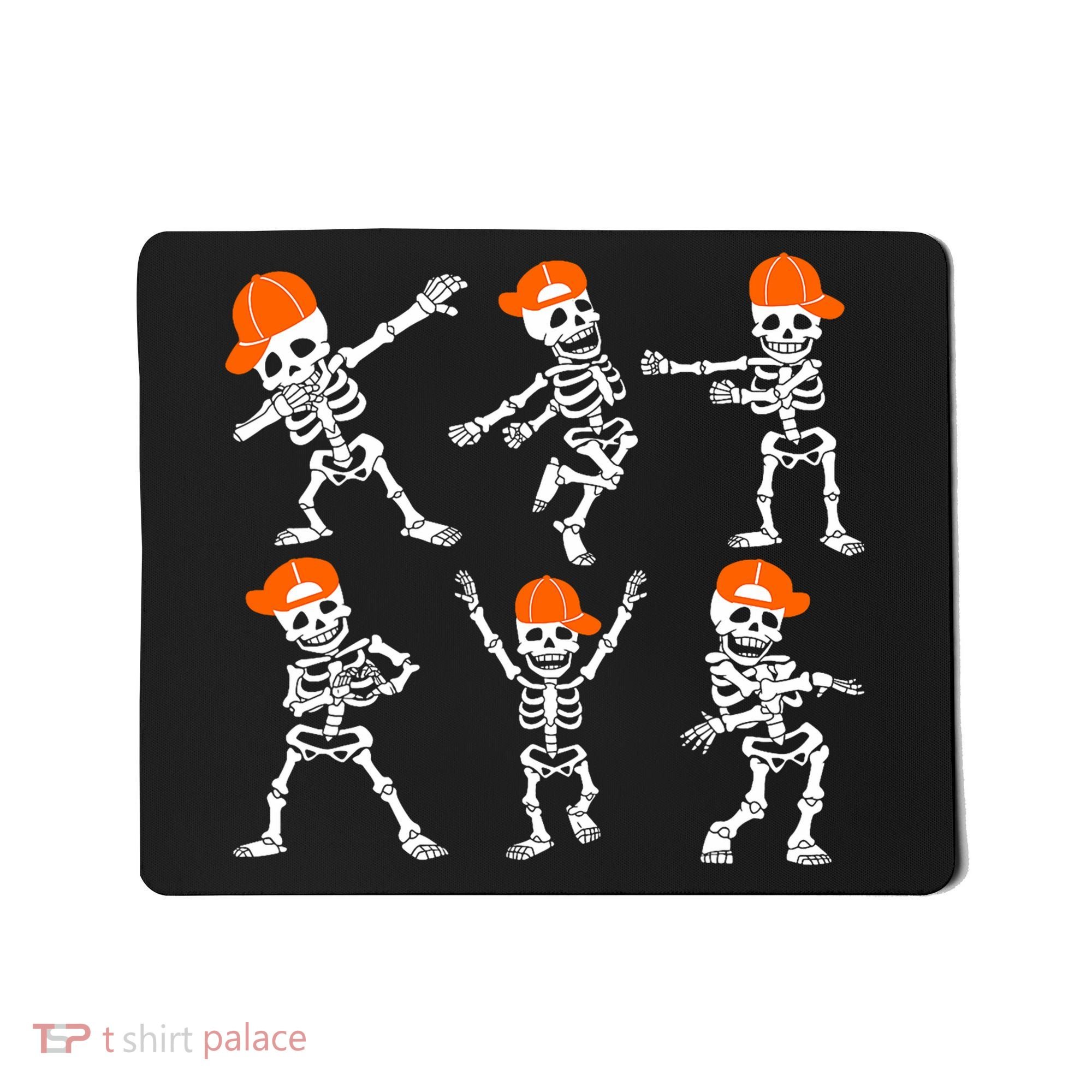 Halloween Dancing Skeleton Cap Funny Mousepad