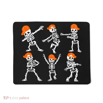 Halloween Dancing Skeleton Cap Funny Mousepad