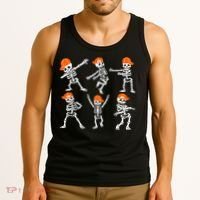 Halloween Dancing Skeleton Cap Funny Tank Top thumb 3