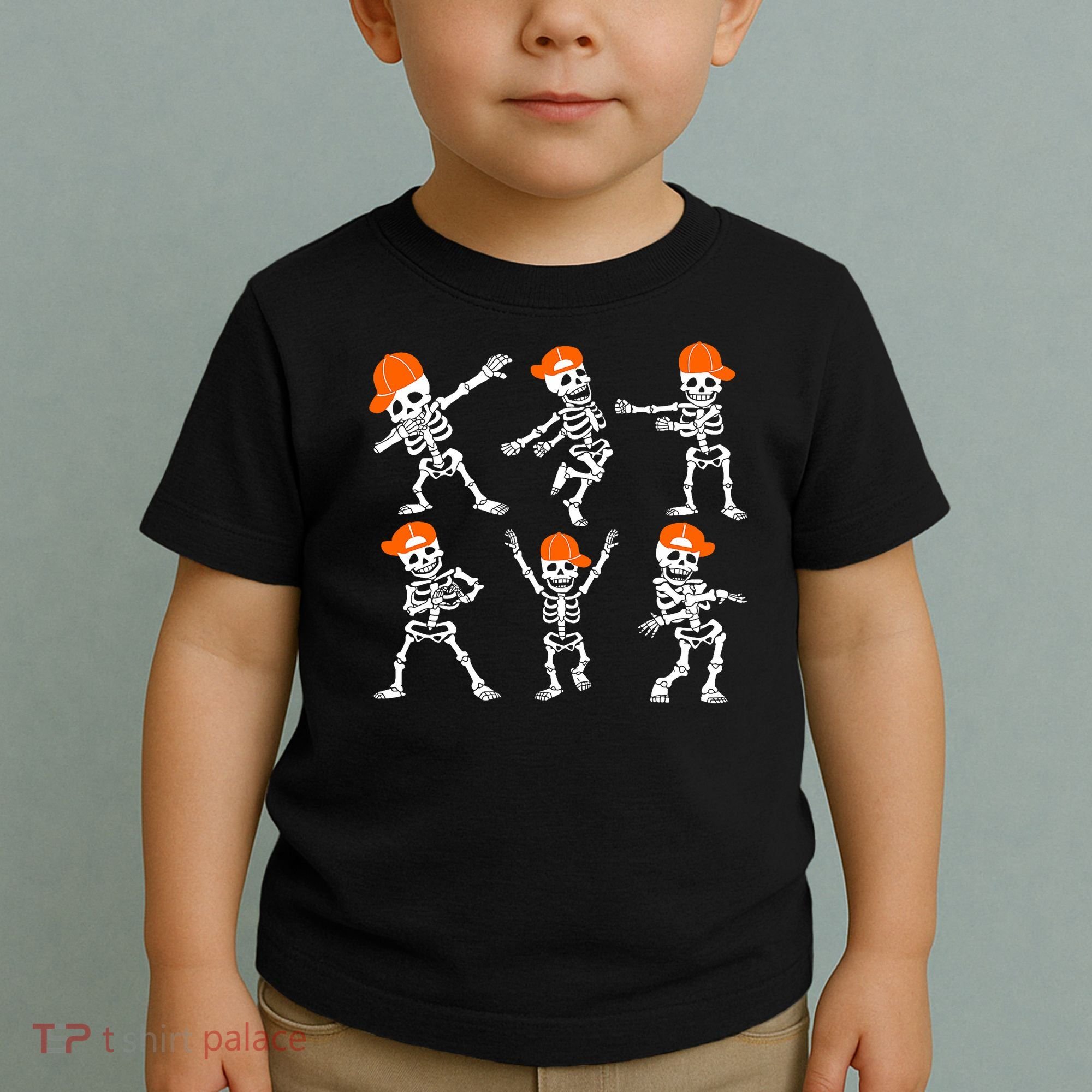 Halloween Dancing Skeleton Cap Funny Toddler T-Shirt