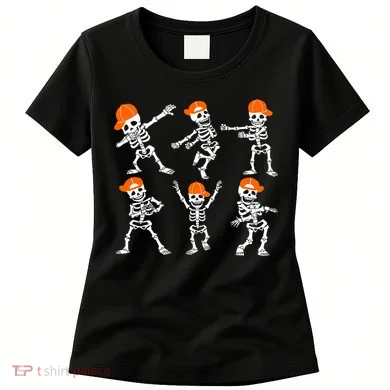 Halloween Dancing Skeleton Cap Funny Women's T-Shirt