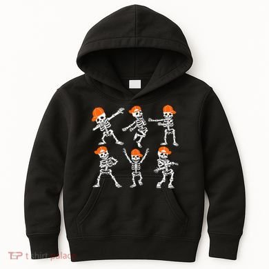 Halloween Dancing Skeleton Cap Funny Kids Hoodie