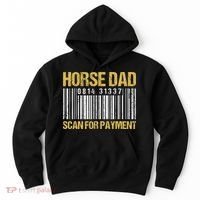 Horse Dad Scan For Payment Barcode Horse Dad Hoodie thumb 0